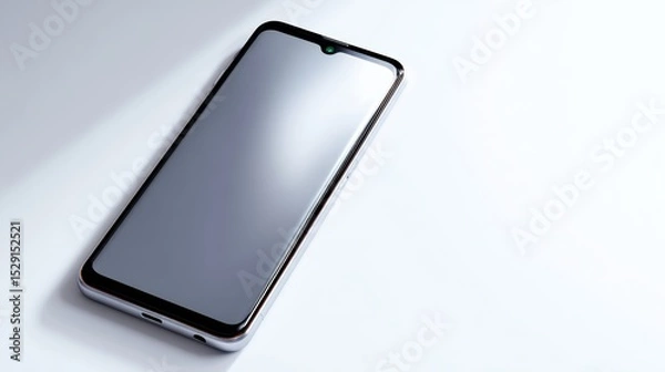 Obraz Smartphone with blank screen isolated on white background