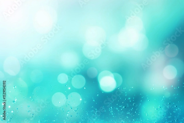 Obraz Colorful background with many blurred drops that are like abstract greenish background.