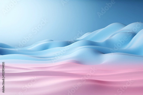 Obraz Beautiful abstract colorful minimalist geometric background for design with smooth waves and color transitions in pink shades.