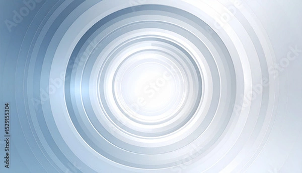Obraz 円形レイヤーが重なるホワイトとブルーの背景