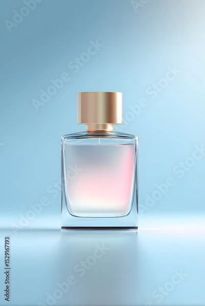 Fototapeta Elegant Perfume Bottle Mock Up Isolated on Backdrop

