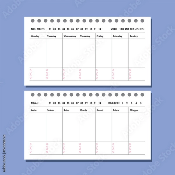 Obraz weekly palnner & schedule