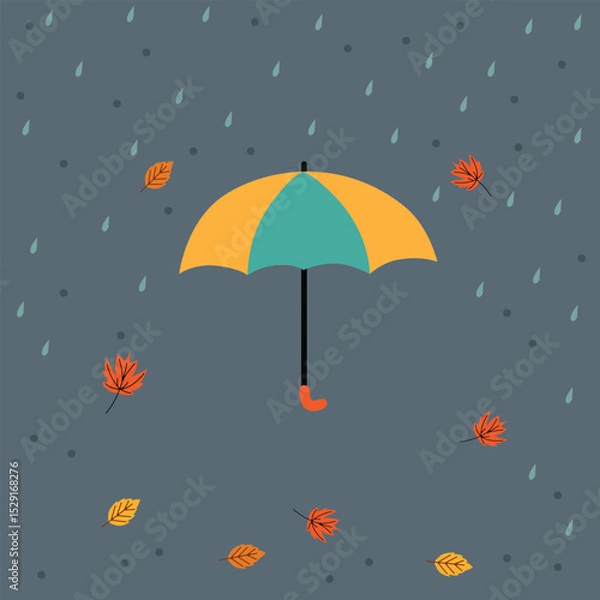 Obraz umbrella under rain
