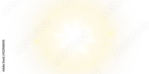 Obraz Vector transparent sunlight with sun glare. Overlay, Sun rays and glare, Sun, sunrays, light transitions, lens flare, light leaks and glare in PNG format. PNG sunlight flare. Golden flash and glare.