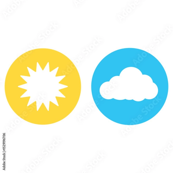 Obraz weather icons set