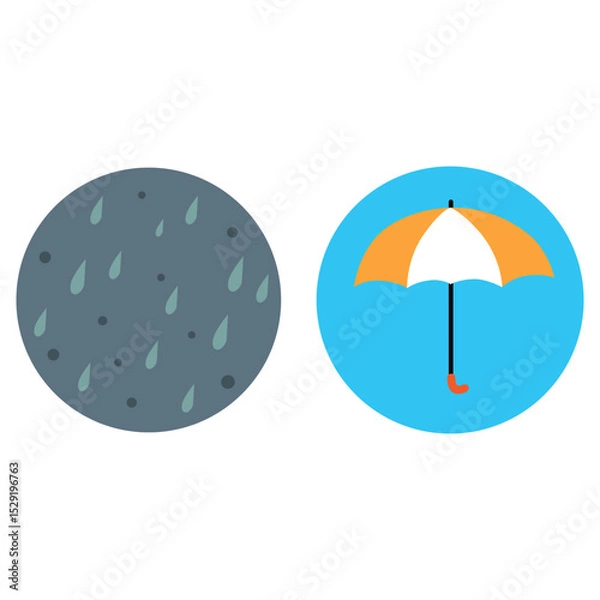 Obraz umbrella and rain