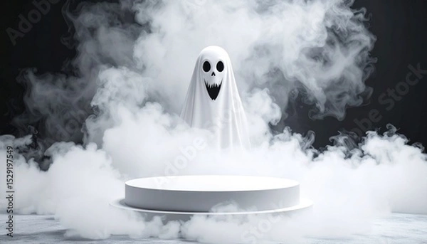 Fototapeta Spooky spectre amidst clouds product display
