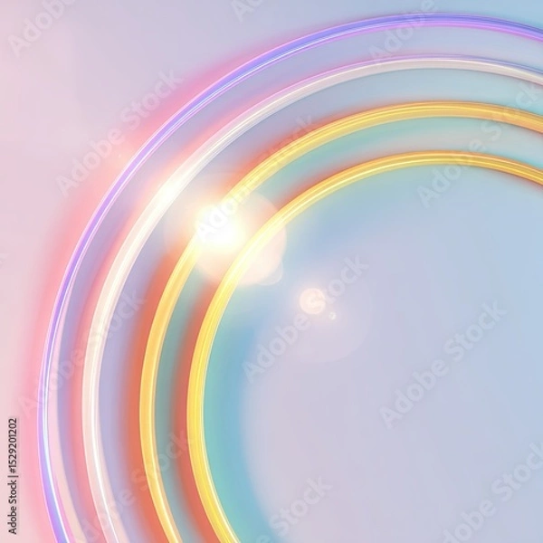 Obraz Abstract graphic design featuring vibrant circular patterns and glowing light effects for modern visuals and creativity.