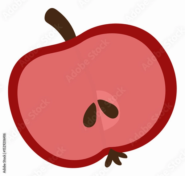 Fototapeta Clip art of apple Color without line