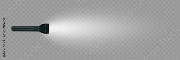 Fototapeta flashlight on a transparent Vector illustration.