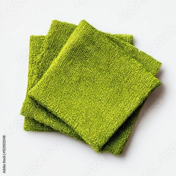 Obraz ecofriendly cleaning cloth made from recycled fabric symbolizing waste reduction in cleaning isolated