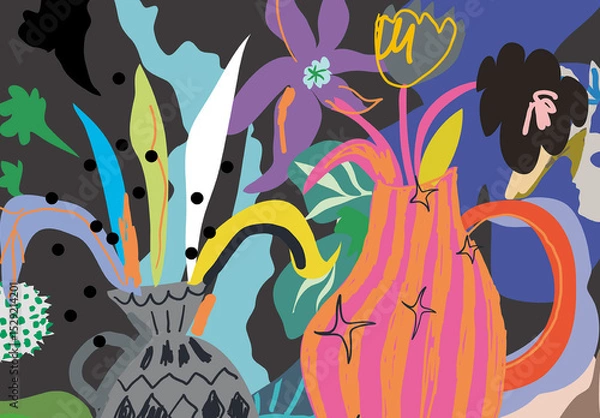 Fototapeta Floral Card Layout