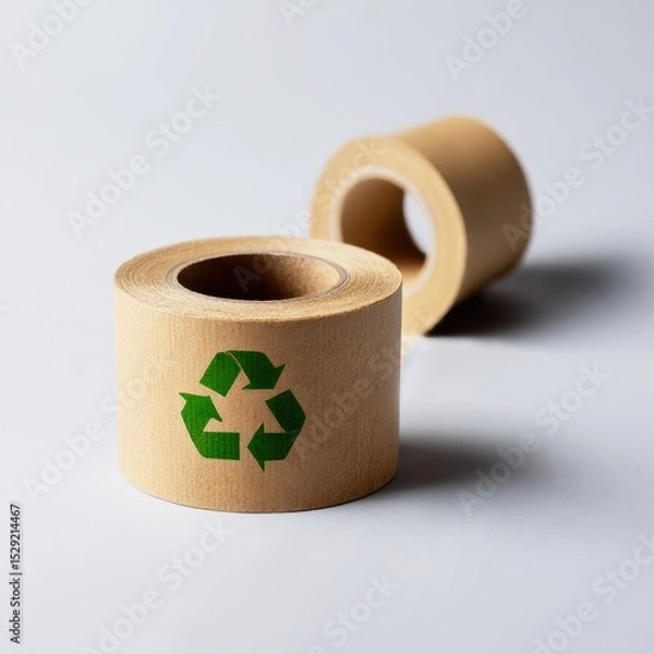 Obraz ecofriendly packing tape made from paper symbolizing wastefree packaging isolated clean background