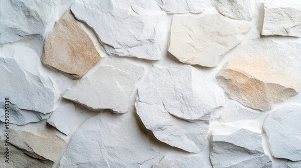 Fototapeta A close-up image of a stone wall that showcases a variety of earthy colors and textures, reflecting natural beauty and rustic elegance.
