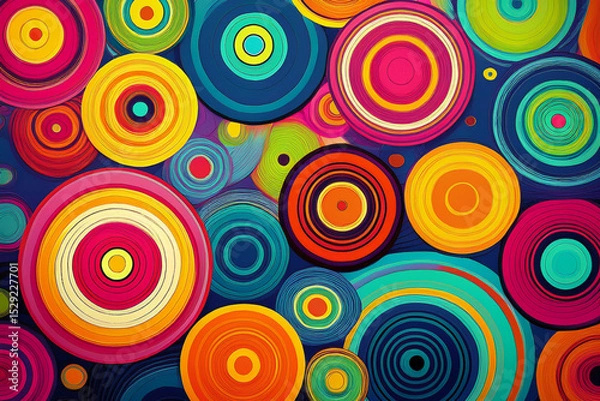 Obraz Hypnotic Retro Abstract Circles Vortex Background