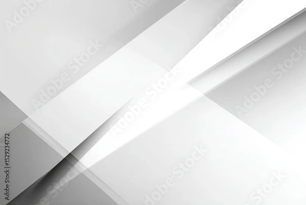 Fototapeta Abstract Geometric Design With Grey And White Shapes