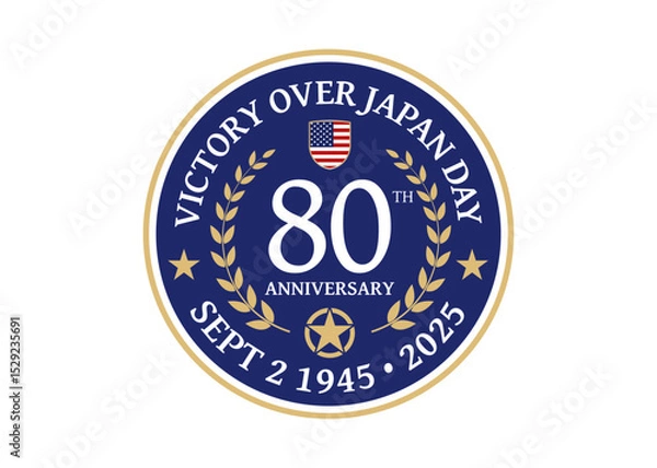Fototapeta V-J DAY - Victory Over Japan Day - 80th Anniversary