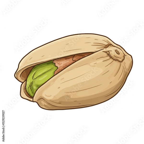 Obraz A delightful pistachio nut graphic design perfect for food branding logos packaging and culinary projects offering a fresh and natural aesthetic.
