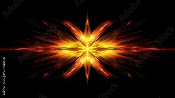 Obraz Minimalist energy explosion featuring a clean glow, symbolizing power, force, and a radiant star