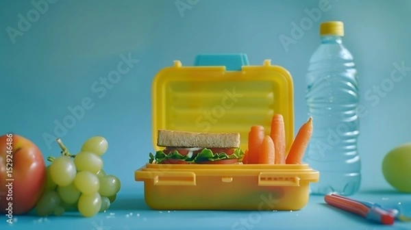 Obraz school supplies on white