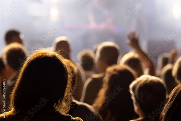 Fototapeta enthusiastic supporters during a musical performance
