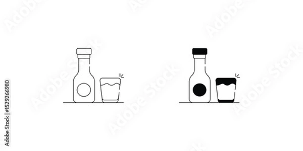 Obraz beer set icon with white background vector stock illustration