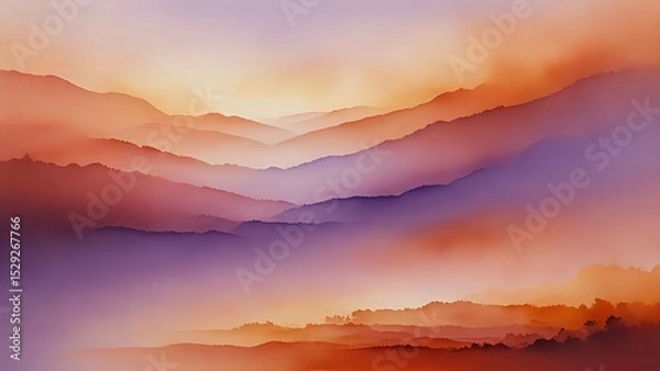 Fototapeta A warm and artistic gradient merging soft lavender with burnt sienna, offering a nostalgic and luxurious tone