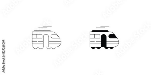 Obraz Train set icon with white background vector stock illustration
