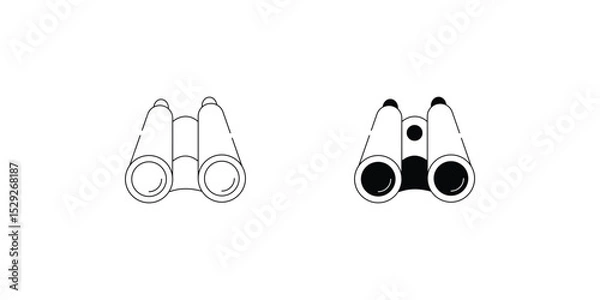 Obraz Binocular  set icon with white background vector stock illustration