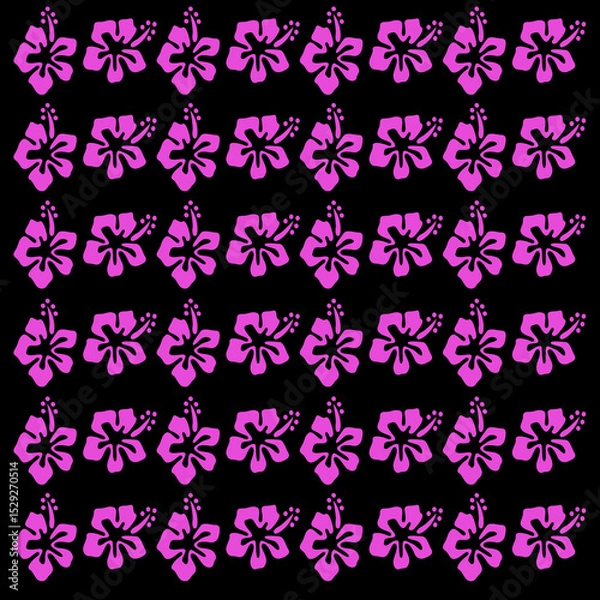 Obraz PINK HAWAII FLOWERS RETRO PATTERN TEXTURE