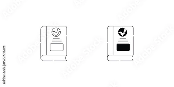 Obraz guide book set icon with white background vector stock illustration