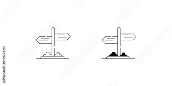 Obraz Street Sign set icon with white background vector stock illustration
