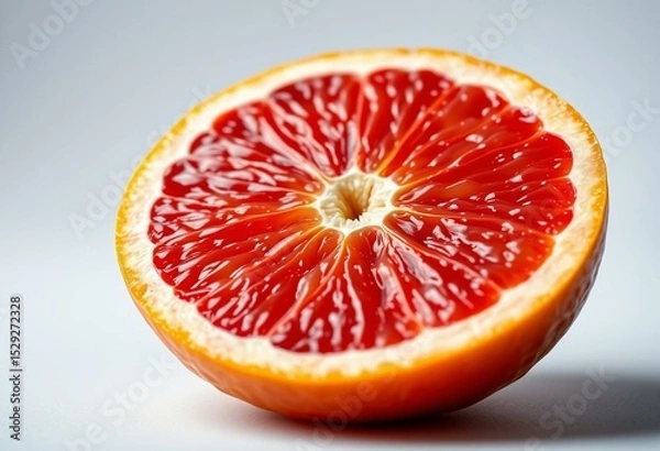 Obraz A cross-section of a ripe, juicy citrus fruit, showcasing its vibrant colors and textures.
