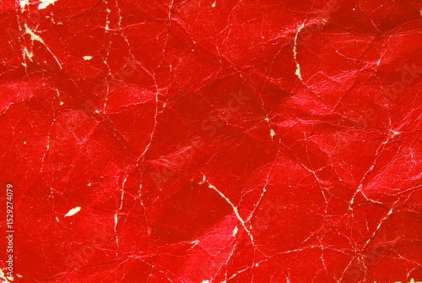 Obraz A sheet of worn red glossy paper texture as background