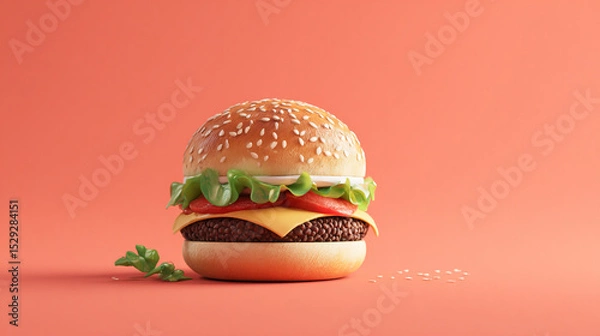 Obraz The Perfect Minimalist Burger