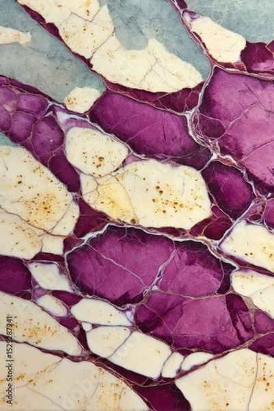 Fototapeta Calacatta Viola marble structure with large purple and ivory segments