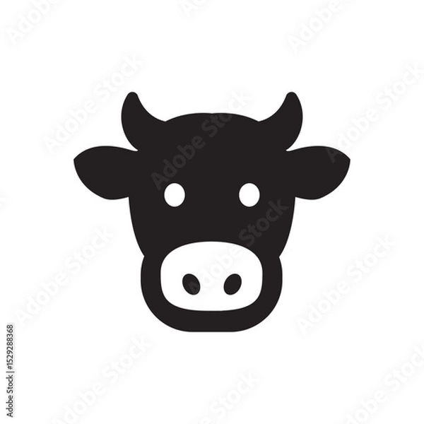 Obraz cow face icon 