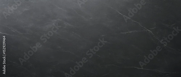 Fototapeta Black soapstone slab with natural veining and honed finish texture