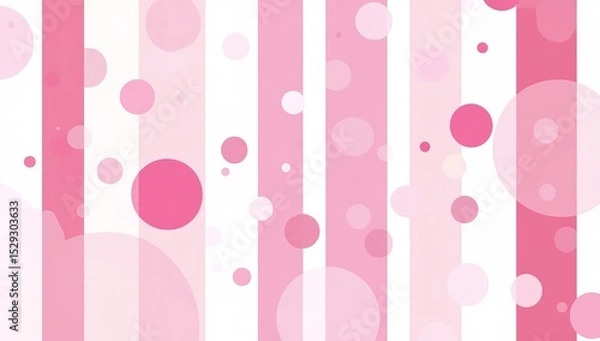 Obraz Abstract Pink Circles And Stripes Pattern