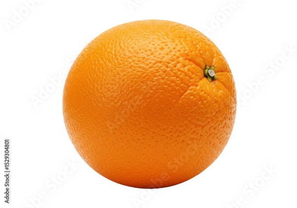 Fototapeta Fresh orange fruit on a clean white background, showcasing its vibrant color and texture (1)