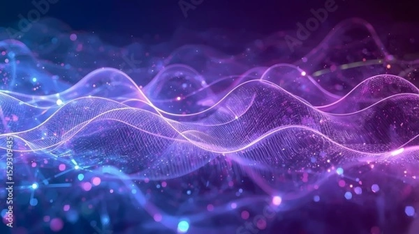 Fototapeta Futuristic abstract background with glowing lines and soft gradients, high-resolution, ideal for tech and business design"