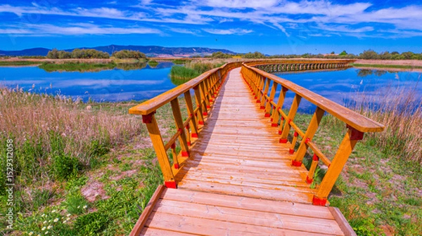 Fototapeta Tablas de Daimiel National Park, Daimiel, Ciudad Real, Castilla La Mancha, Spain, Europe