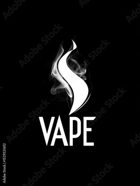 Fototapeta Abstract Vape text over black background