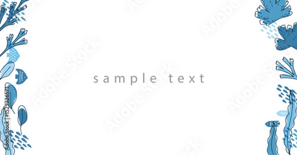 Obraz 海草と海の生き物のバナー