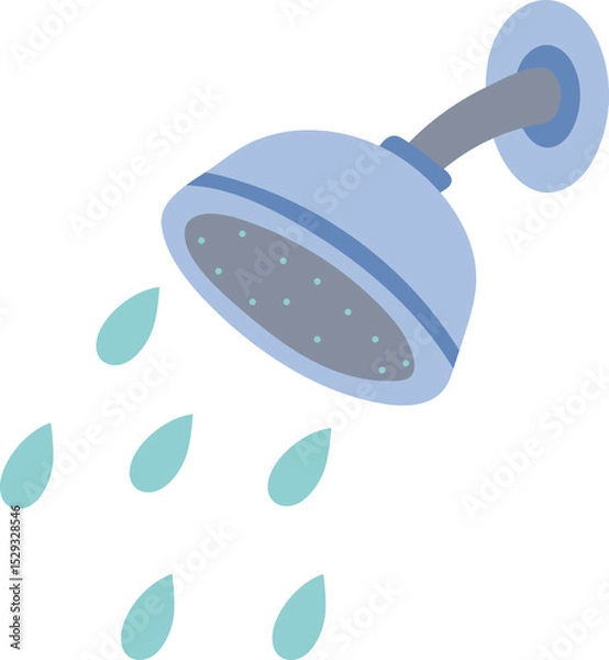 Obraz Bathroom shower illustration