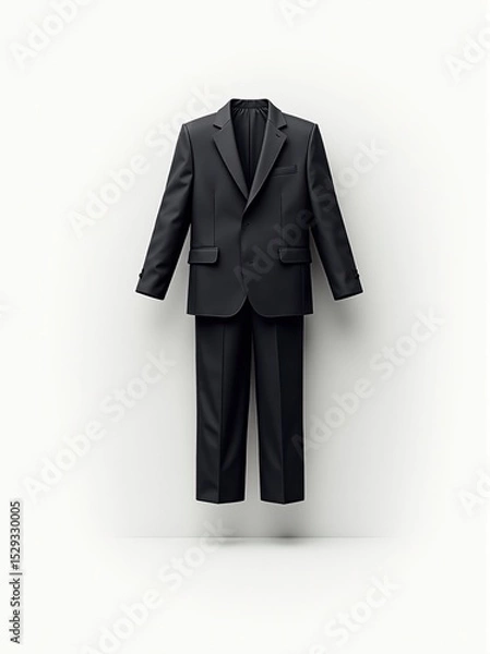 Fototapeta A stylish olive green blazer jacket is displayed against a clean white studio backdrop.