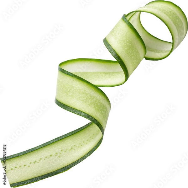 Obraz Curled cucumber ribbon