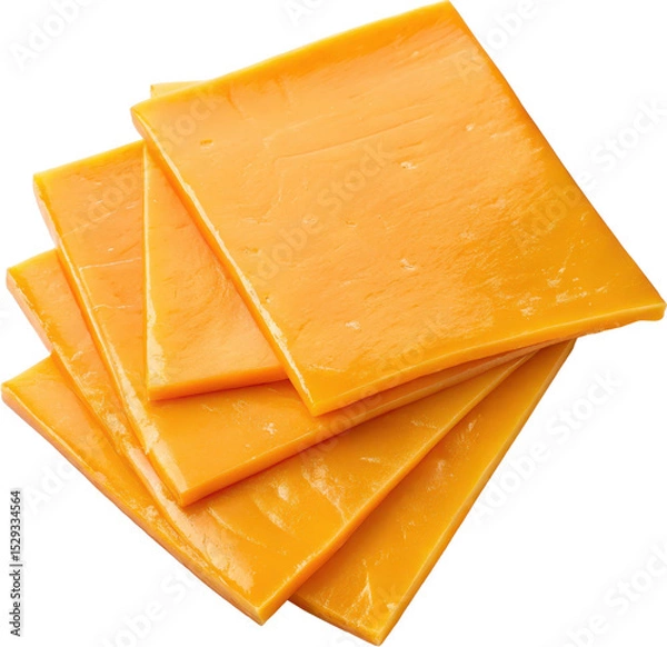 Obraz Processed cheddar cheese slices