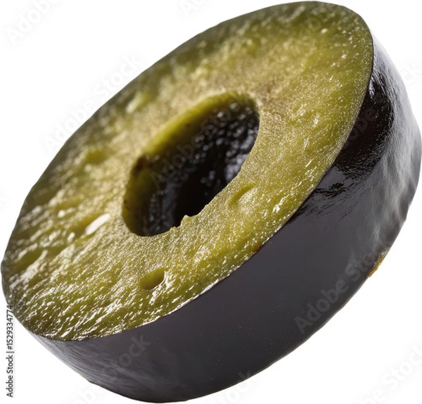 Obraz Single sliced black olive ring