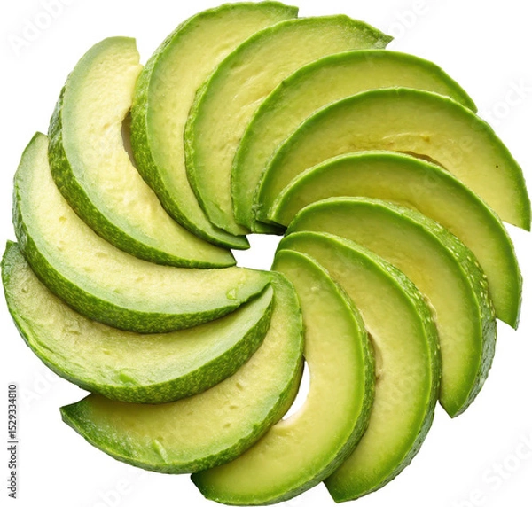 Obraz Sliced avocado fan arrangement